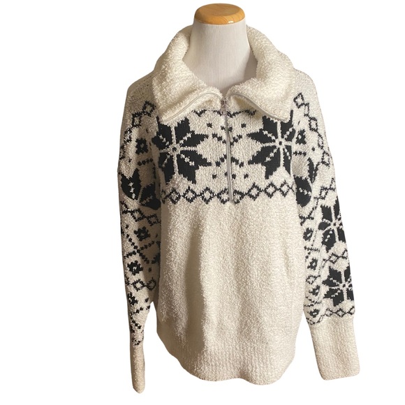 Time and Tru Sweaters - Time & Tru Fuzzy half zip sweater- size xxl
